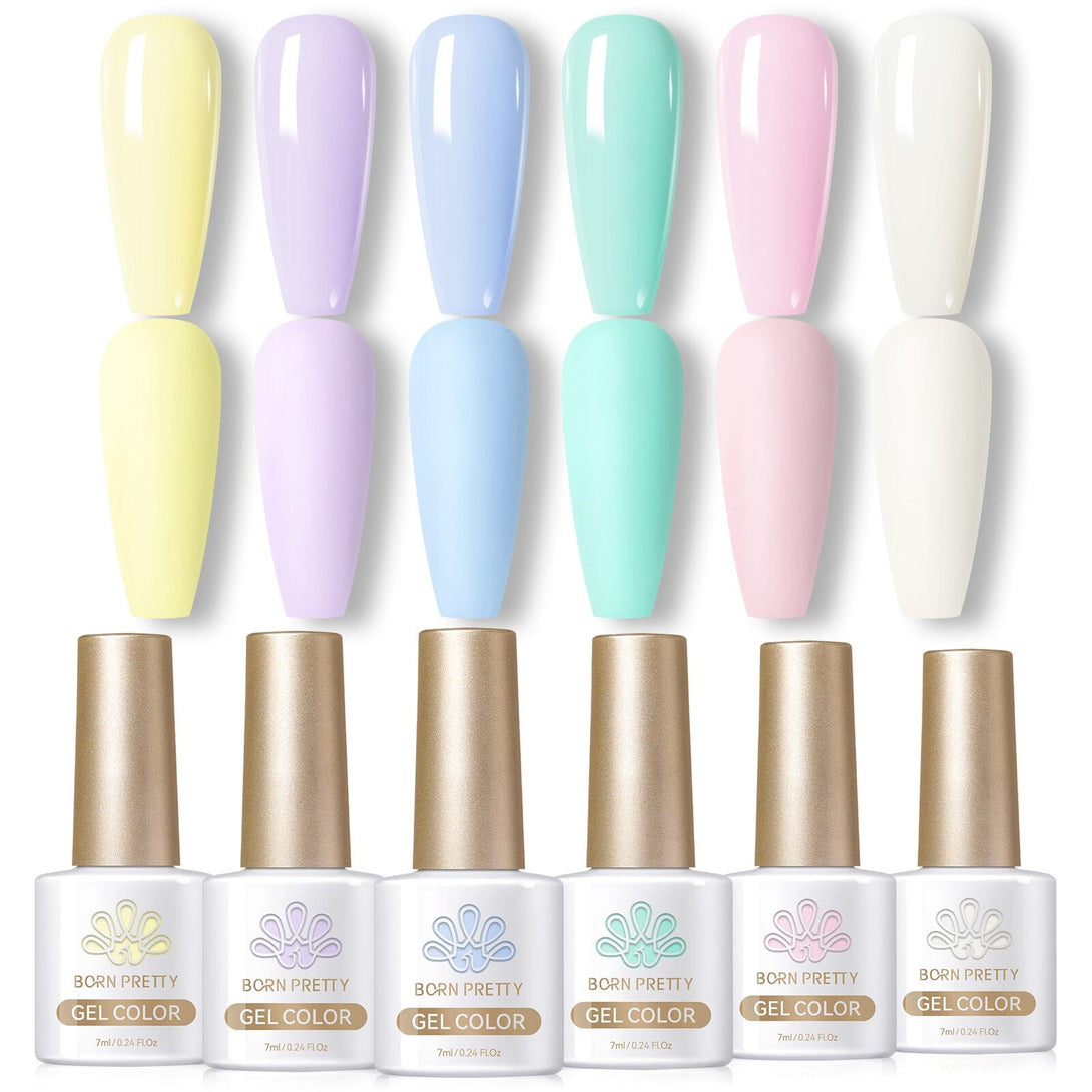 6 Colors Gel Polish Set Cream Kiss 7ml Gel Nail Polish BORN PRETTY 