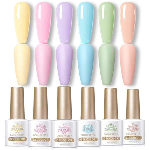 6 Colors Gel Polish Set Candy Paradise 7ml Gel Nail Polish BORN PRETTY 