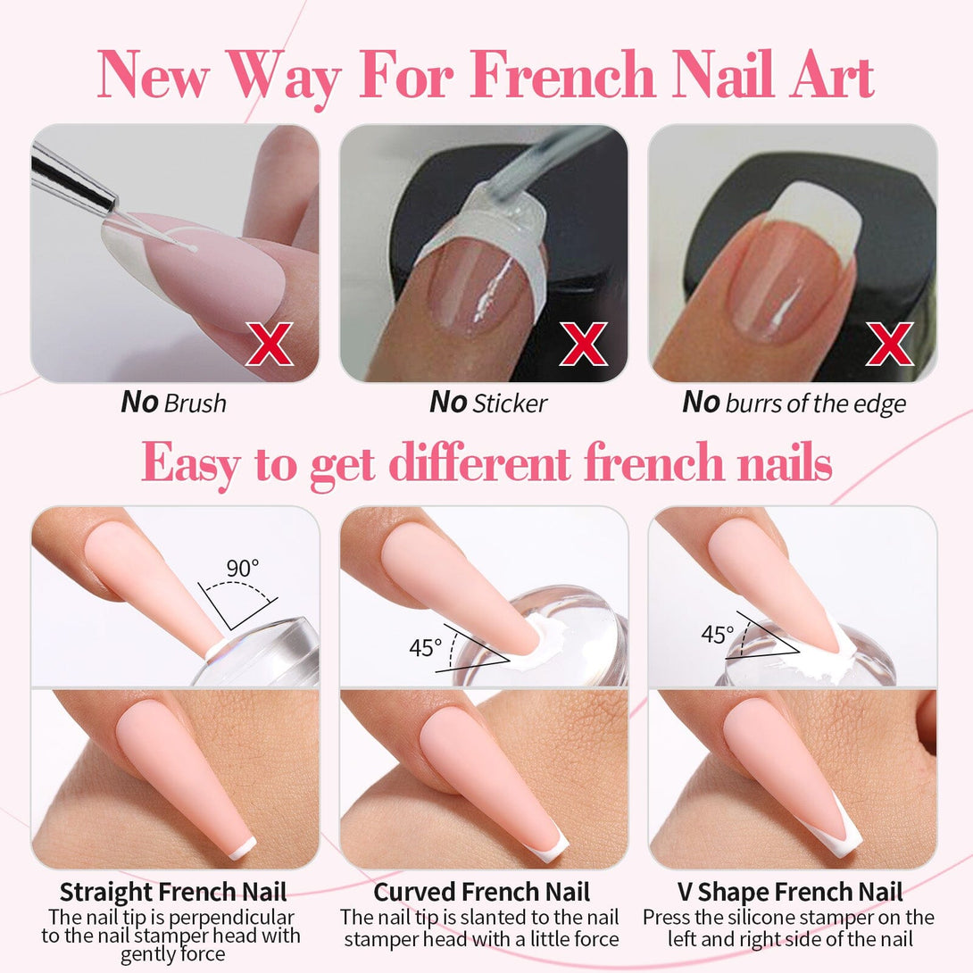 3pcs French Nails Kit #02 Gel Nail Polish BORN PRETTY 