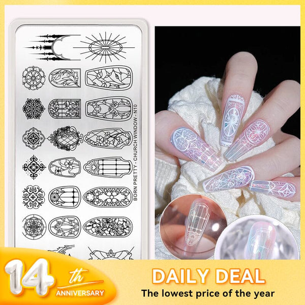 [Daily Deal] Nail Stamping Plate CHURCH WINDOW-N10 Stamping Nail BORN PRETTY 