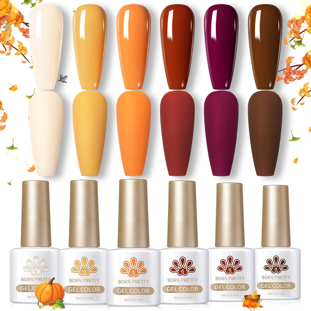 6 Colors Gel Polish Set Elk Maple 7ml Gel Nail Polish BORN PRETTY 