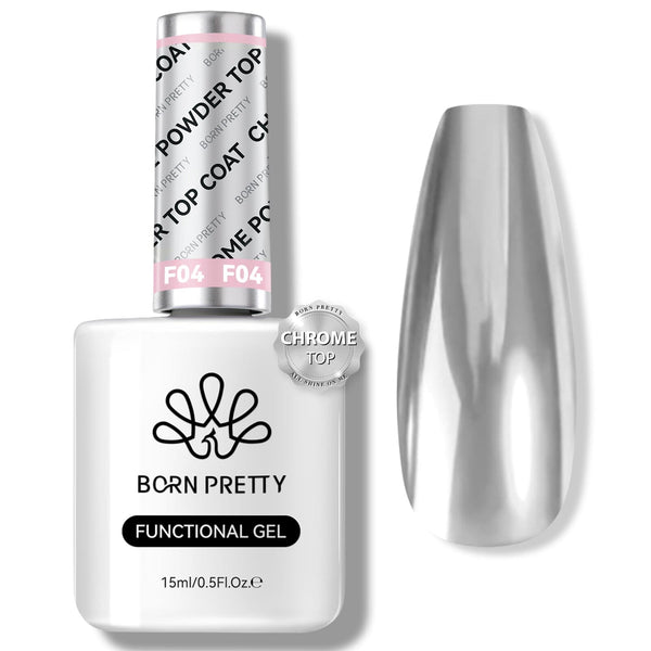 15ml Chrome Powder Top Coat Gel Nail Polish BORN PRETTY 