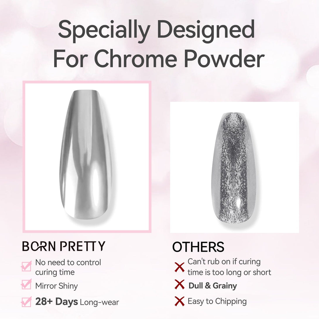 15ml Chrome Powder Top Coat Gel Nail Polish BORN PRETTY 