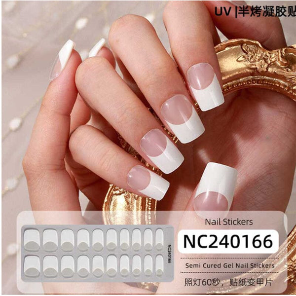 20 Tips Semi-cured Gel Nail Wraps NC240166 Nail Sticker BORN PRETTY 