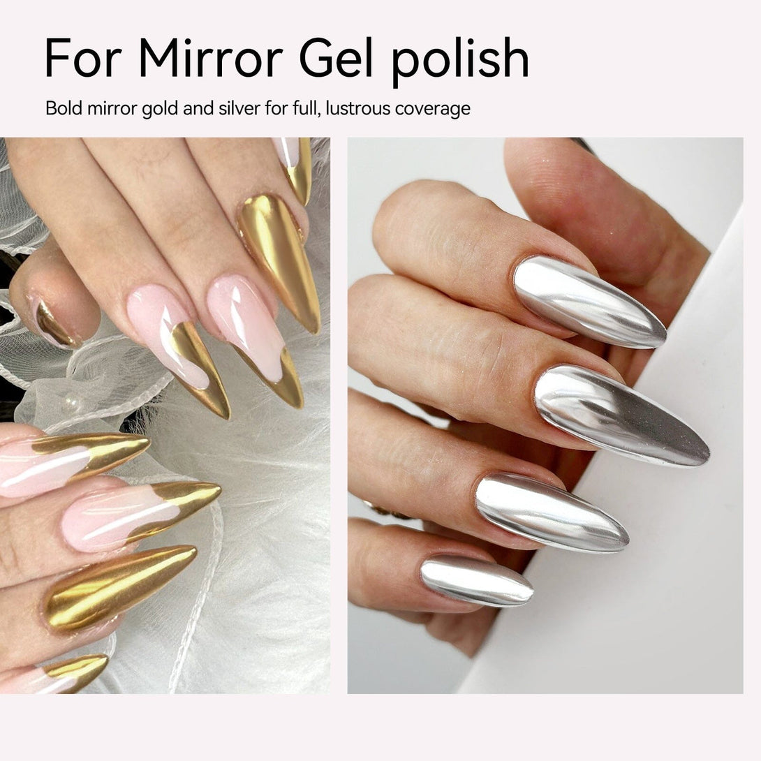 2pcs Metal Silver & Gold Liner Paint Gel 8ml Gel Nail Polish BORN PRETTY 