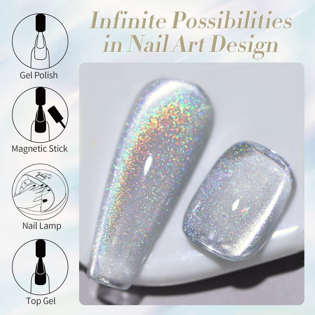 Holo Ceramic Cat Magnetic Gel Polish 15ml Gel Nail Polish BORN PRETTY 