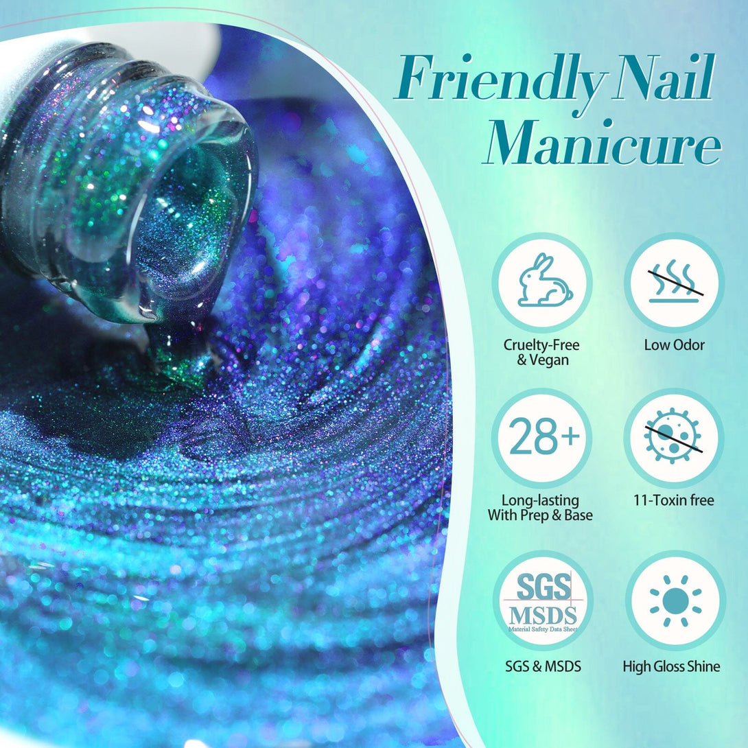 Sea Blue Cat Magnetic Gel Polish 15ml Gel Nail Polish BORN PRETTY 