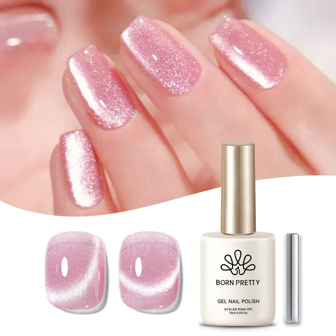 Jelly Pink Cat Magnetic Gel Polish 15ml Gel Nail Polish BORN PRETTY 