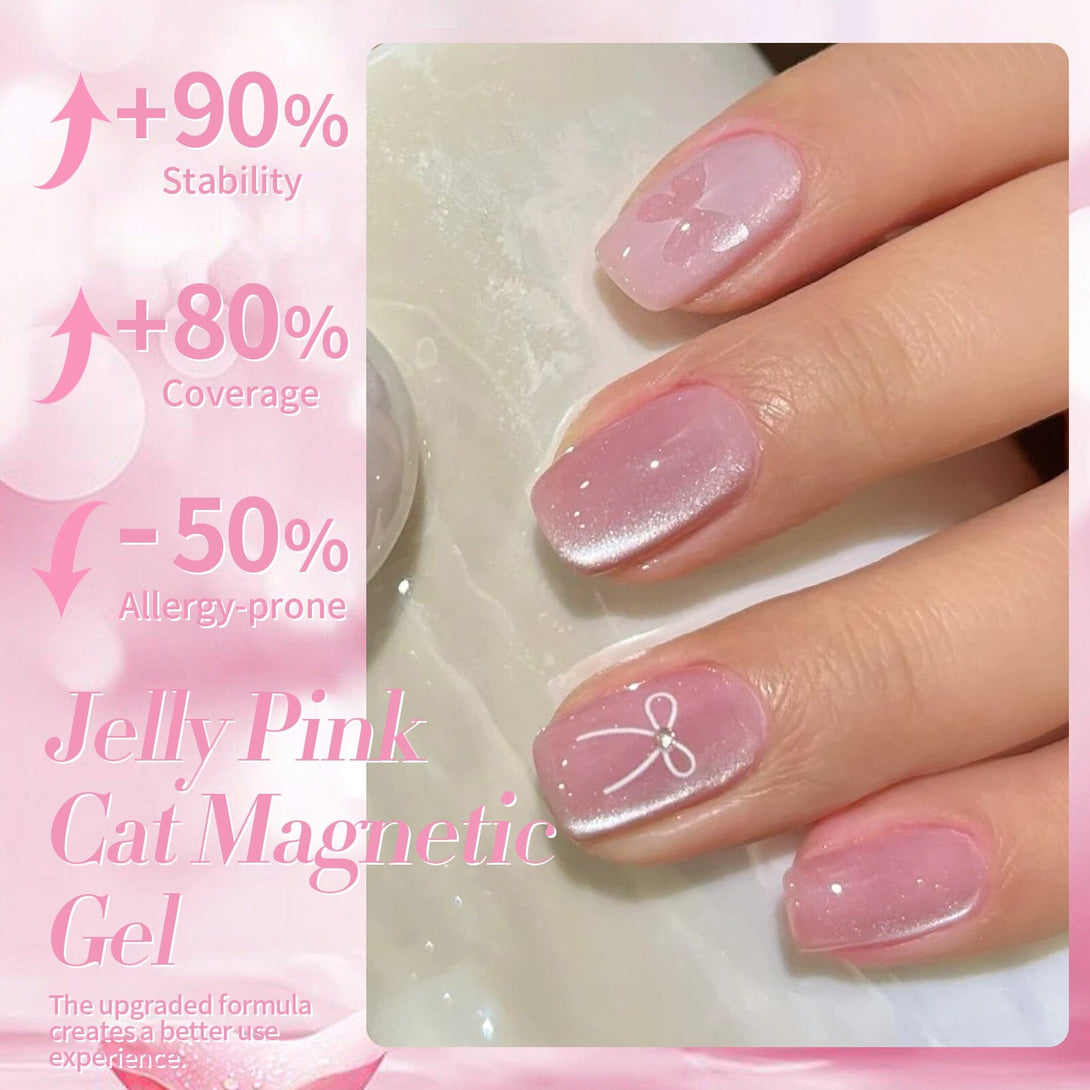 Jelly Pink Cat Magnetic Gel Polish 15ml Gel Nail Polish BORN PRETTY 