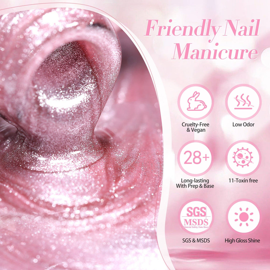 Jelly Pink Cat Magnetic Gel Polish 15ml Gel Nail Polish BORN PRETTY 