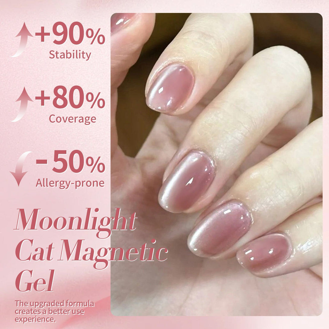 Dried-rose Moonlight Cat Magnetic Gel Polish 15ml Gel Nail Polish BORN PRETTY 