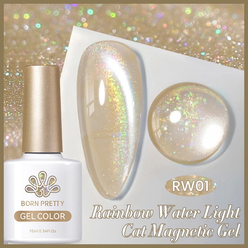 Rainbow Water Light Cat Magnetic Gel RW01 10ml Gel Nail Polish BORN PRETTY 