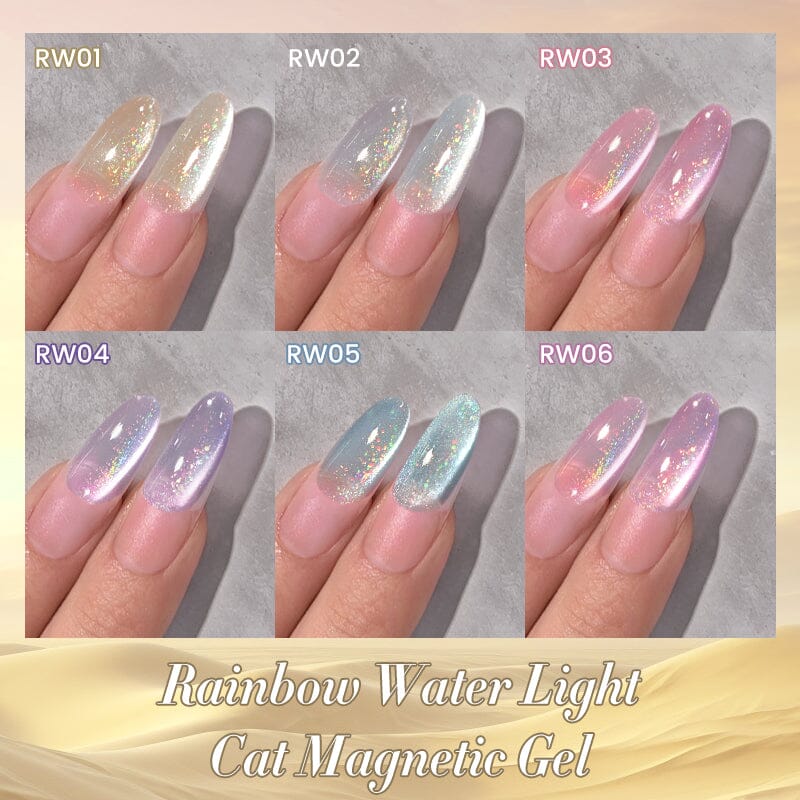 Rainbow Water Light Cat Magnetic Gel RW01 10ml Gel Nail Polish BORN PRETTY 