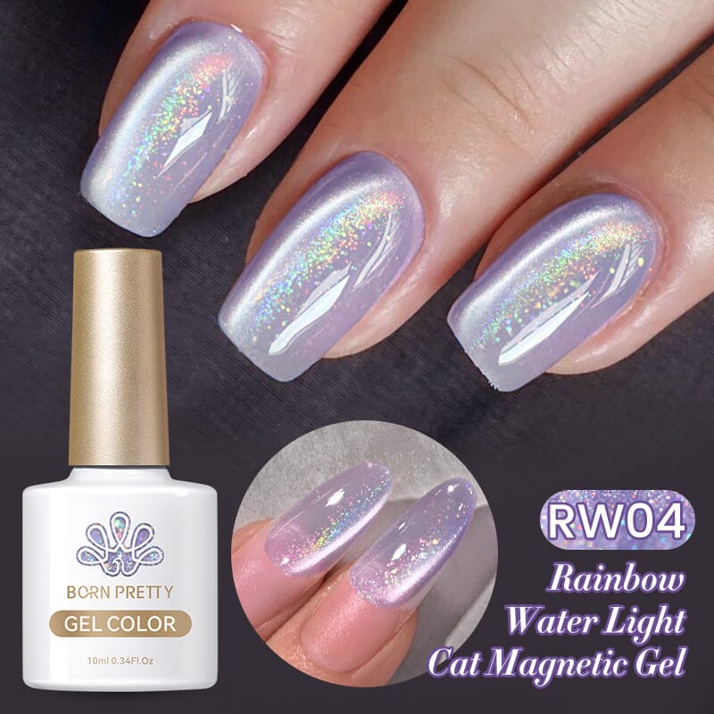 Rainbow Water Light Cat Magnetic Gel RW04 10ml Gel Nail Polish BORN PRETTY 