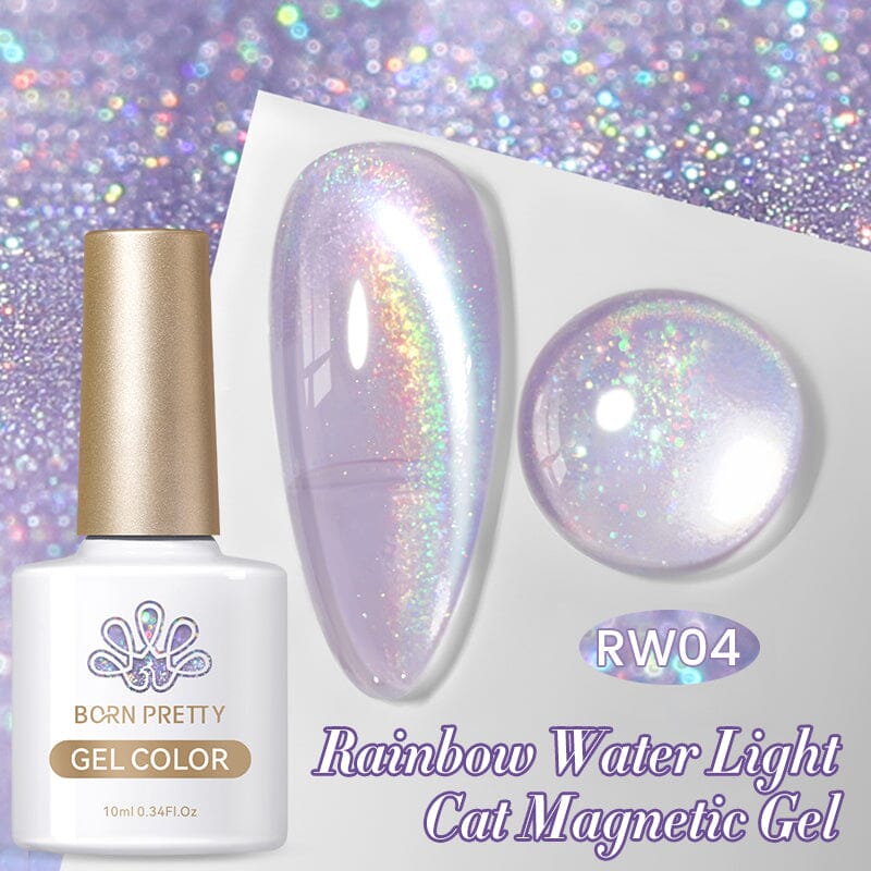 Rainbow Water Light Cat Magnetic Gel RW04 10ml Gel Nail Polish BORN PRETTY 