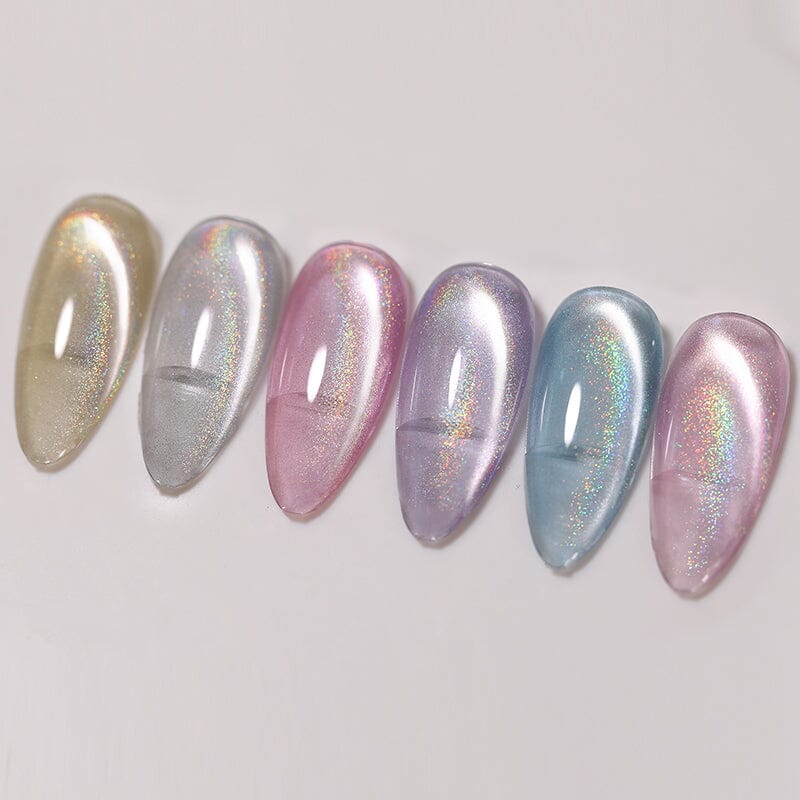 Rainbow Water Light Cat Magnetic Gel 10ml Gel Nail Polish BORN PRETTY 6 Colors with Magnet 