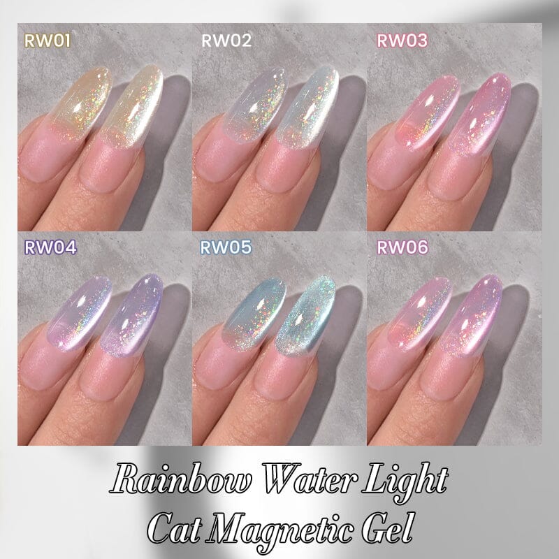 Rainbow Water Light Cat Magnetic Gel 10ml Gel Nail Polish BORN PRETTY 