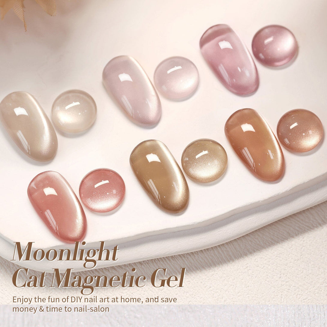 6 Colors Moonlight Cat Magnetic Gel 7ml with Magnetic Stick Gel Nail Polish BORN PRETTY 