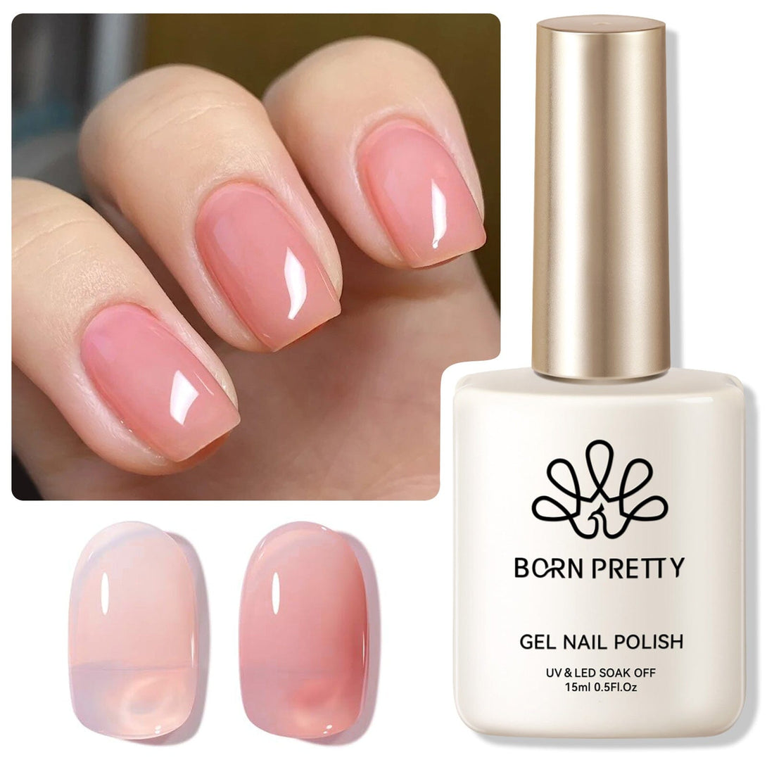 Milky Jelly Gel #19 Coral Pink 15ml Gel Nail Polish BORN PRETTY 