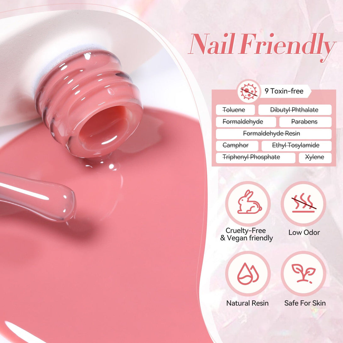 Milky Jelly Gel #19 Coral Pink 15ml Gel Nail Polish BORN PRETTY 