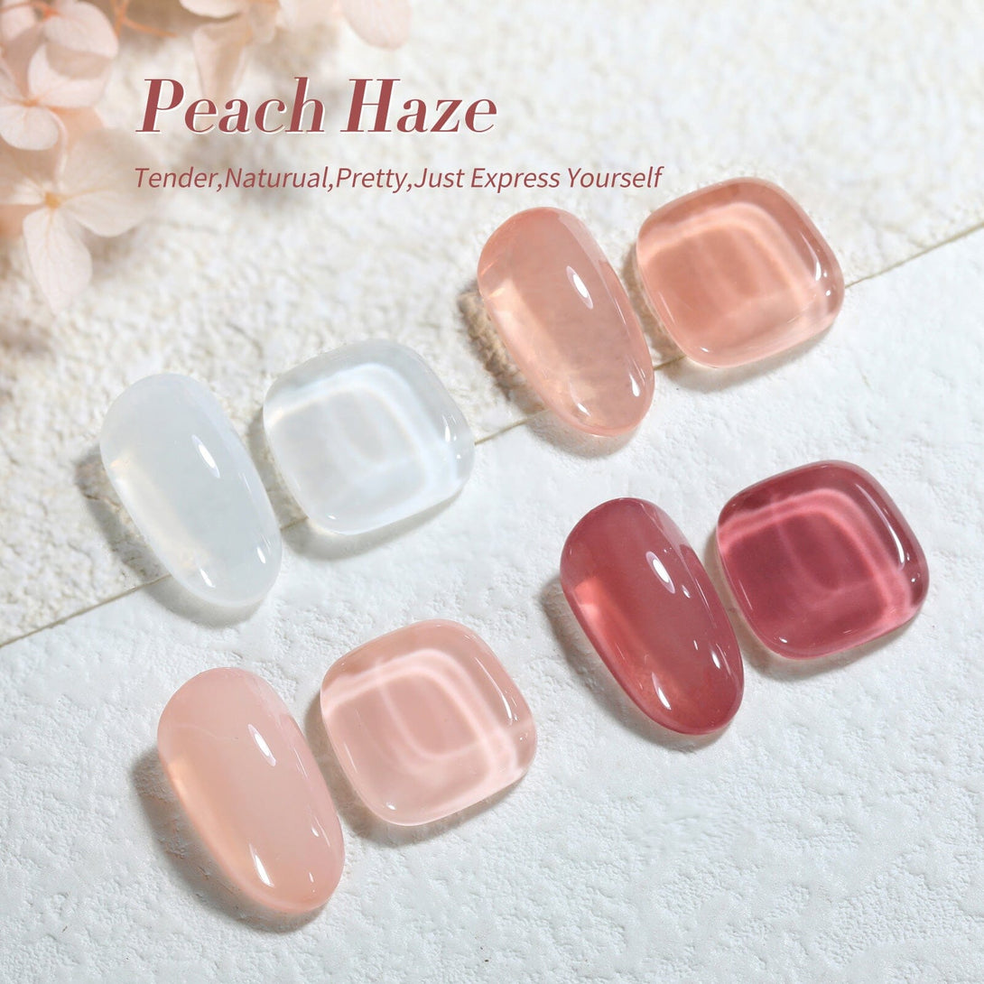 4 Colors Jelly Gel Set Peach Haze 7ml Gel Nail Polish BORN PRETTY 