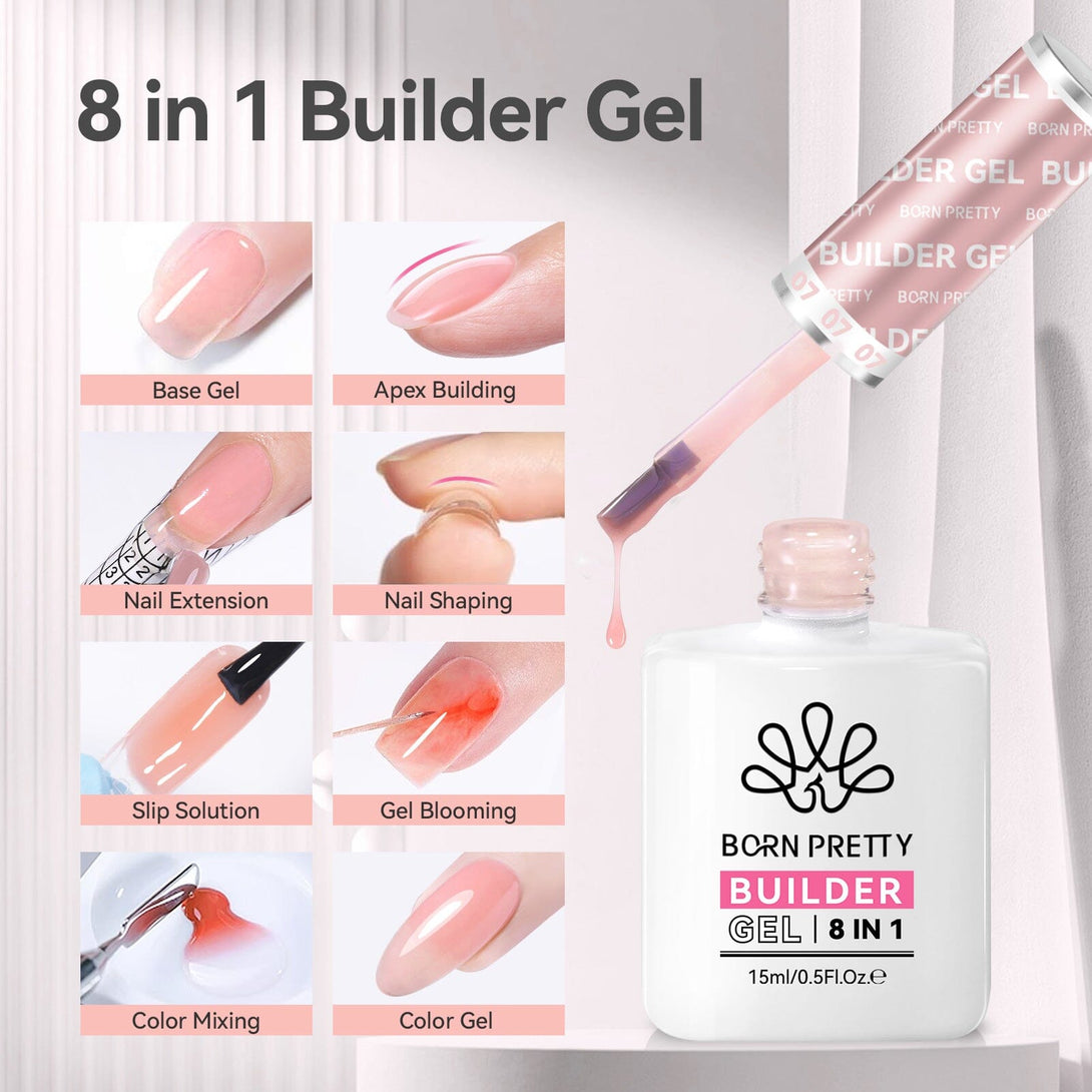 15ml 8 in 1 Builder-Gel BG07 Gel Nail Polish BORN PRETTY 