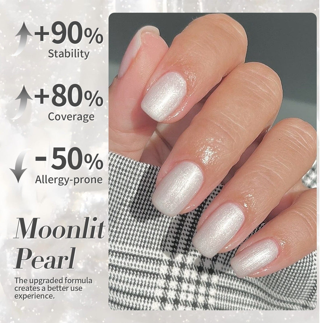 Shimmer Pearl Gel Polish Moonlit Pearl 15ml Gel Nail Polish BORN PRETTY 