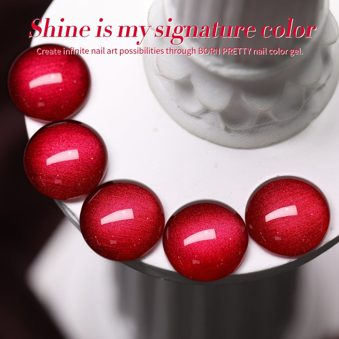 Shimmer Pearl Gel Polish Scarlet Ruby 15ml Gel Nail Polish BORN PRETTY 