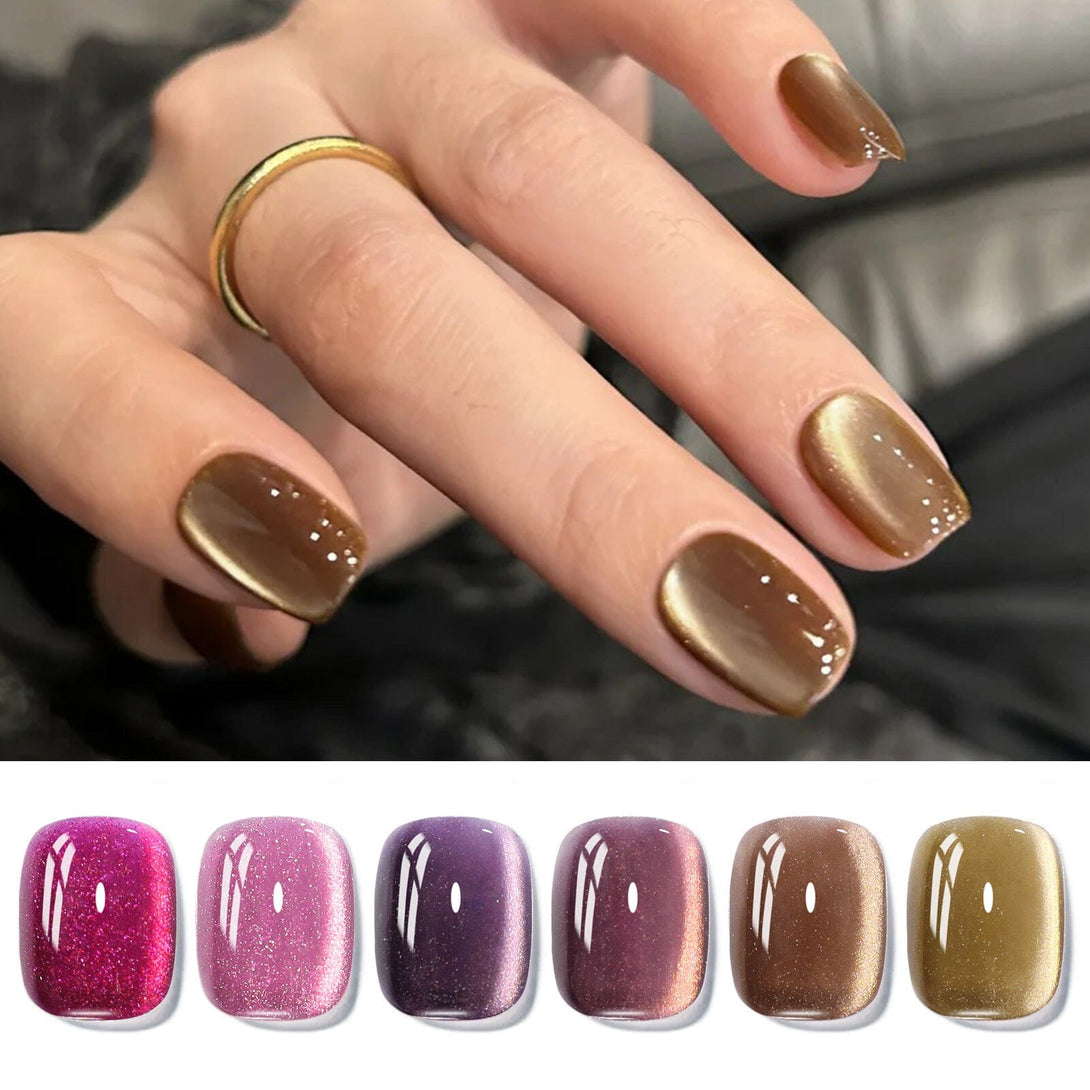 6 Colors Mystic Twilight Cat Magnetic Gel 7ml with Magnetic Stick Gel Nail Polish BORN PRETTY 