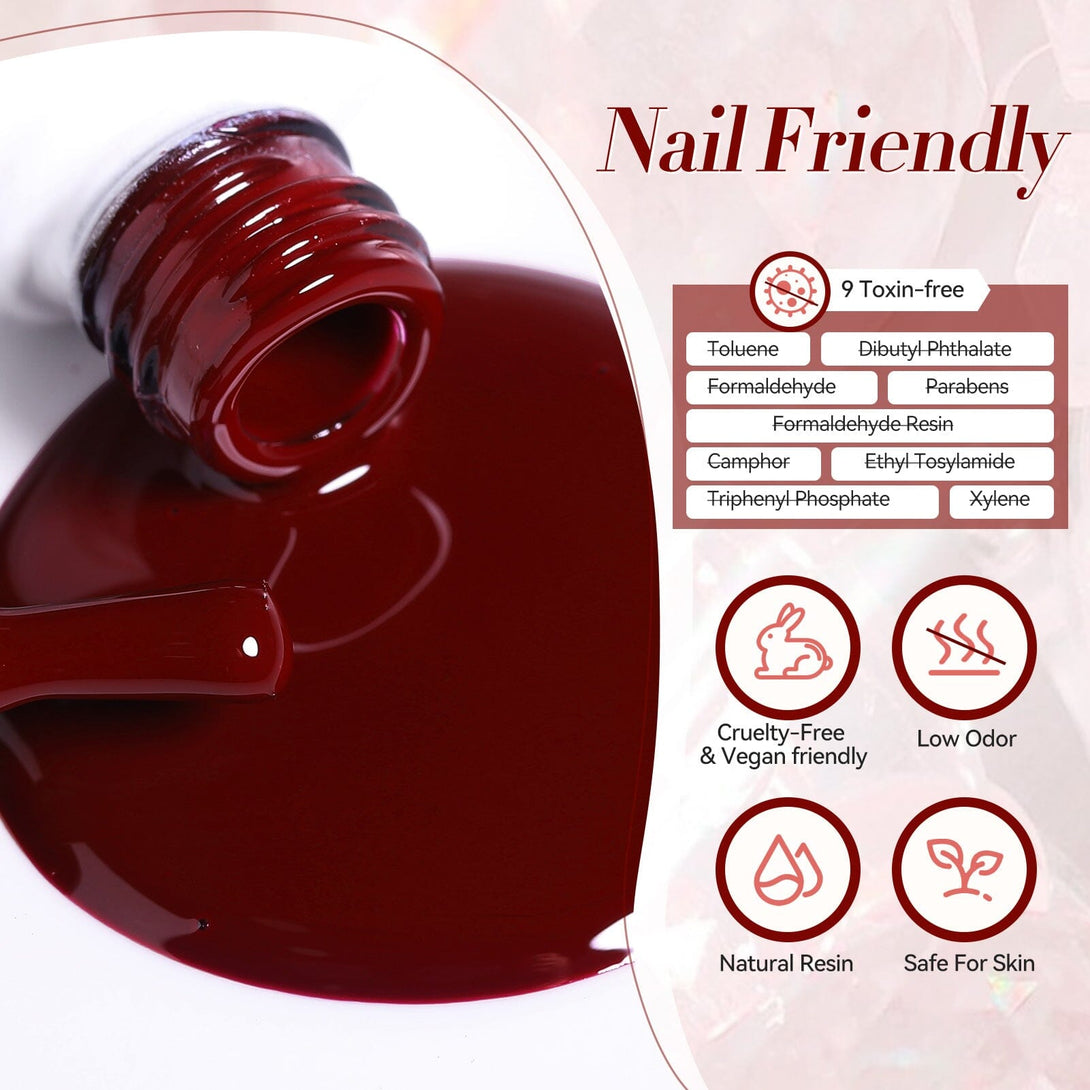 6 Colors Christmas Berry Wine Series Gel Polish Set 7ml Gel Nail Polish BORN PRETTY 