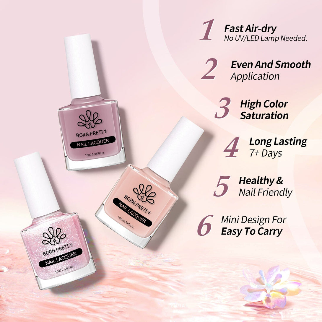 6 Colors Nude Pink Nail Polish Set 10ml Nail Polish BORN PRETTY 