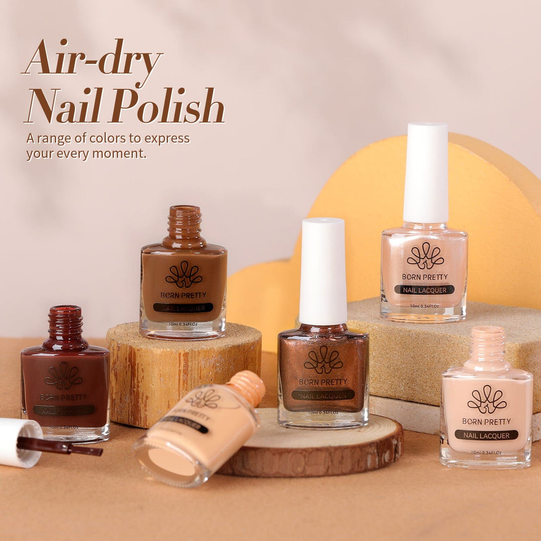 6 Colors Nude Brown Nail Polish Set 10ml Nail Polish BORN PRETTY 