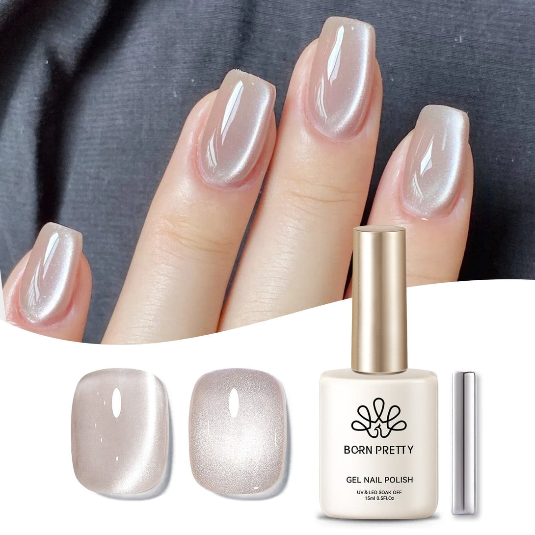 Nude Moonlight Cat Magnetic Gel Polish 15ml Gel Nail Polish BORN PRETTY 