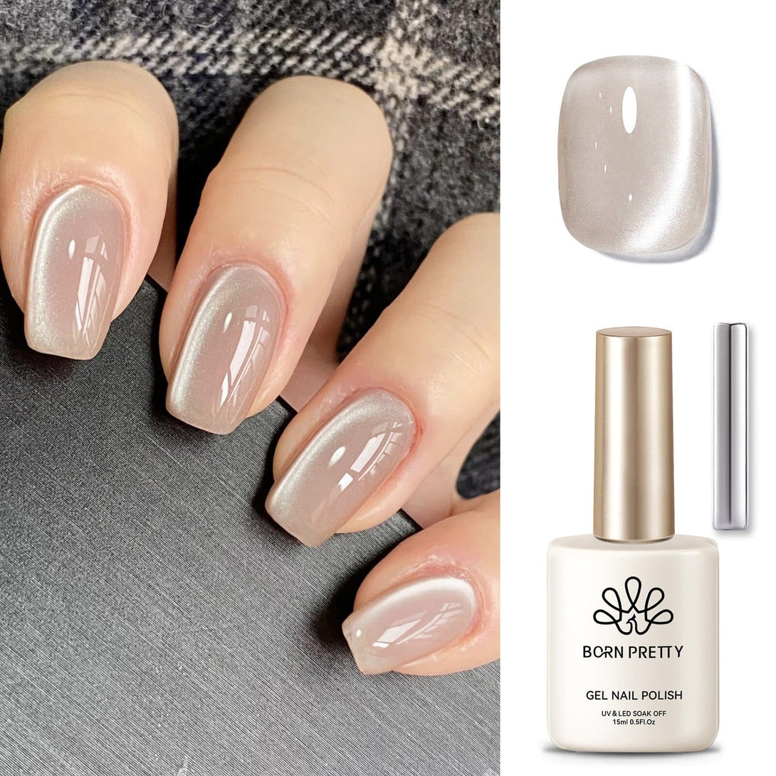 Nude Moonlight Cat Magnetic Gel Polish 15ml Gel Nail Polish BORN PRETTY 