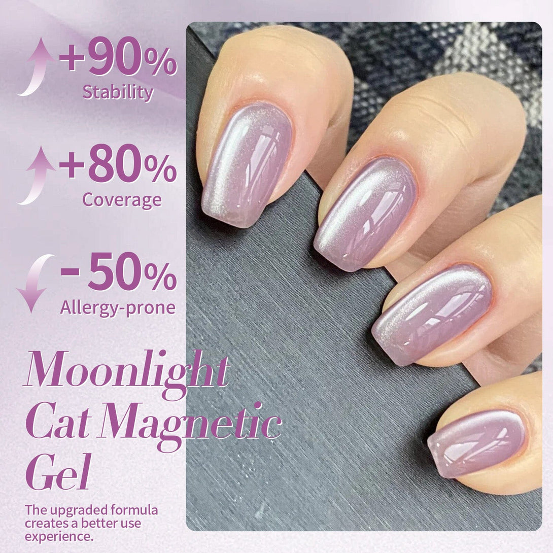 Purple Moonlight Cat Magnetic Gel 15ml Gel Nail Polish BORN PRETTY 