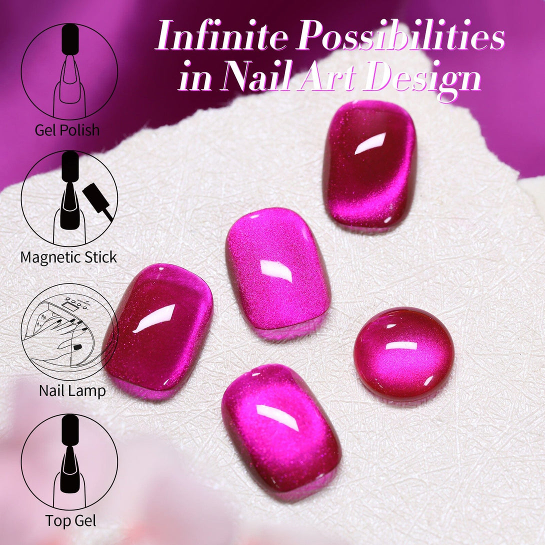 Dragon Fruit Glass Cat Magnetic Gel 15ml Gel Nail Polish BORN PRETTY 