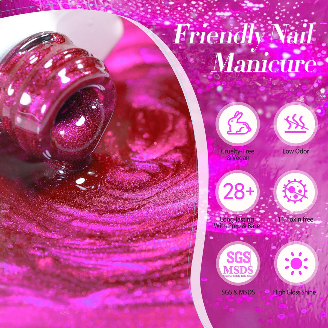 Dragon Fruit Glass Cat Magnetic Gel 15ml Gel Nail Polish BORN PRETTY 