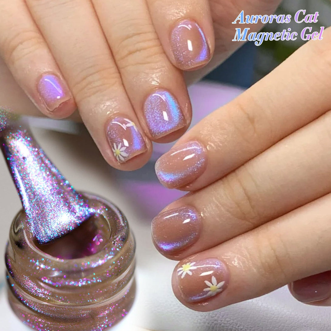 Purple Auroras Cat Magnetic Gel Polish 15ml Gel Nail Polish BORN PRETTY 