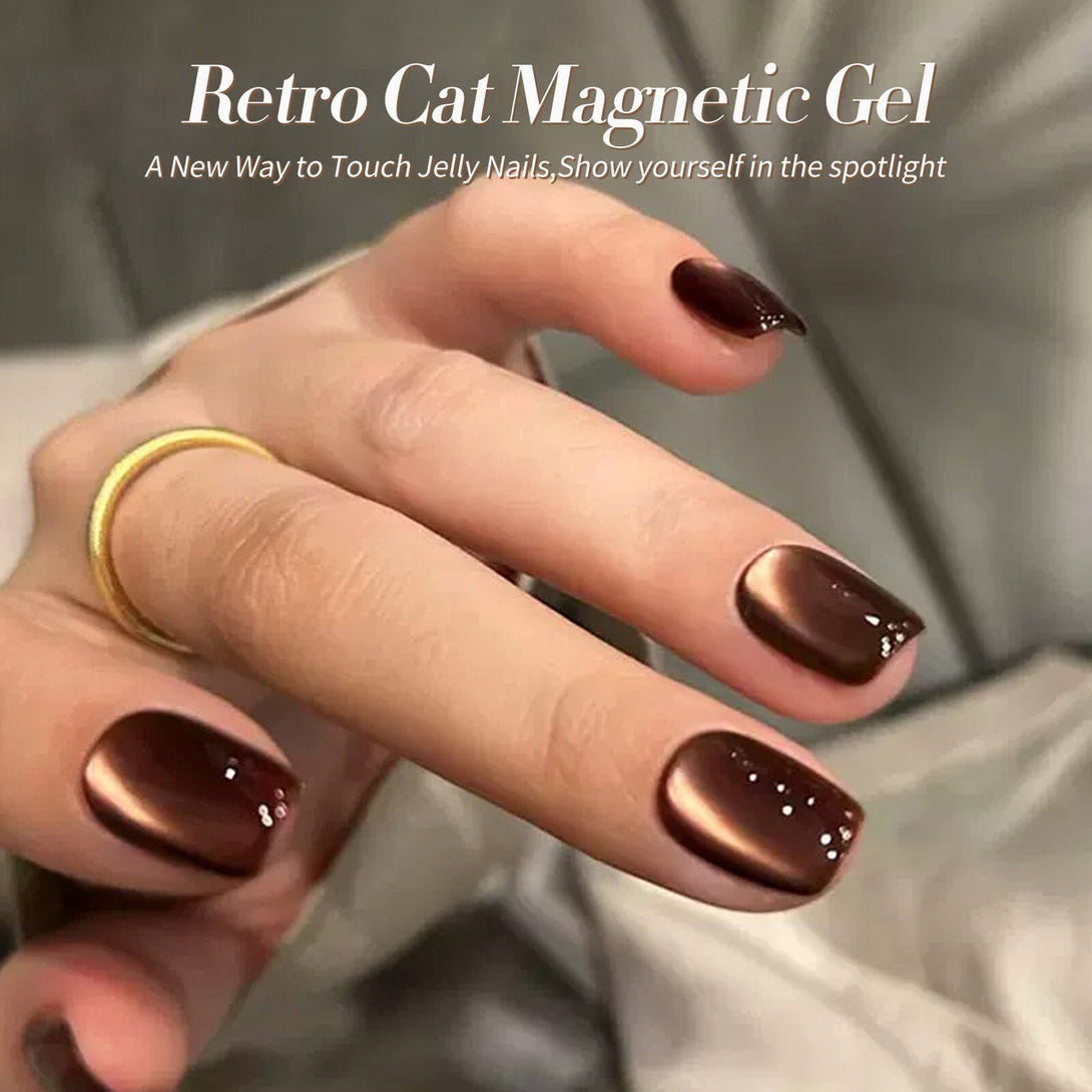 6 Colors Retro Cat Magnetic Gel 7ml with Magnetic Stick Gel Nail Polish BORN PRETTY 