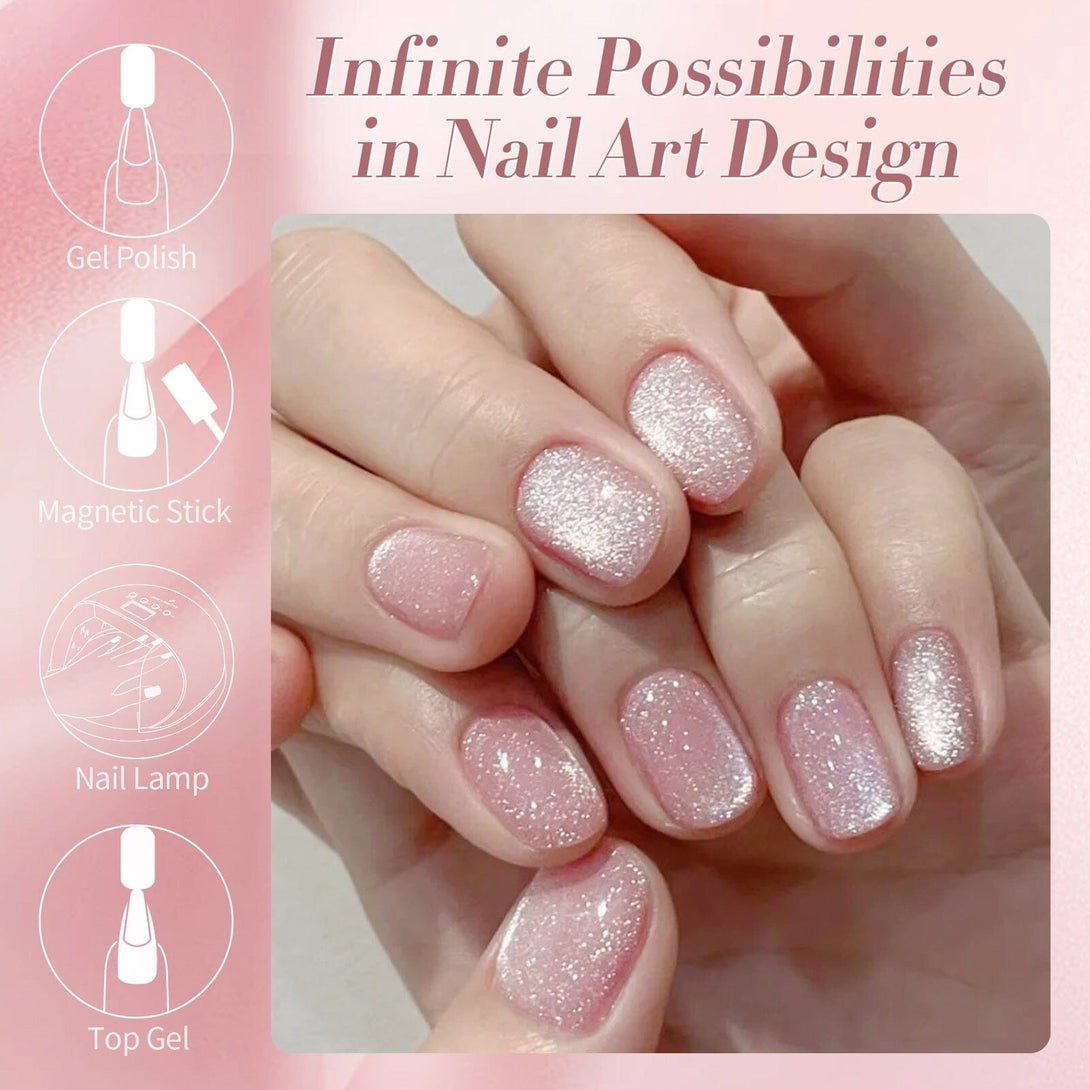 Milky Pink Cat Magnetic Gel Polish 15ml Gel Nail Polish BORN PRETTY 