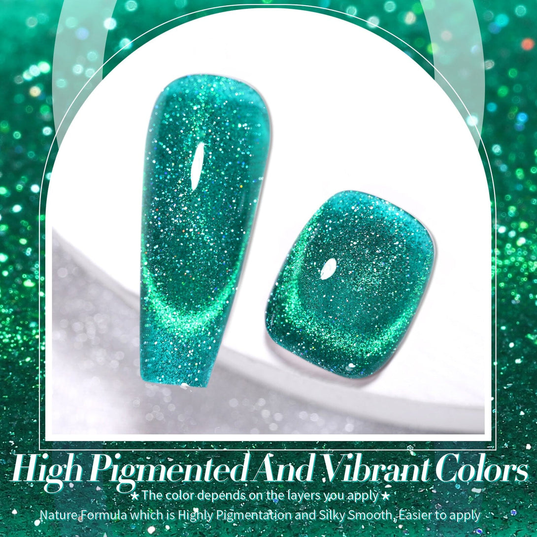 Green Reflective Cat Magnetic Gel Polish 15ml Gel Nail Polish BORN PRETTY 