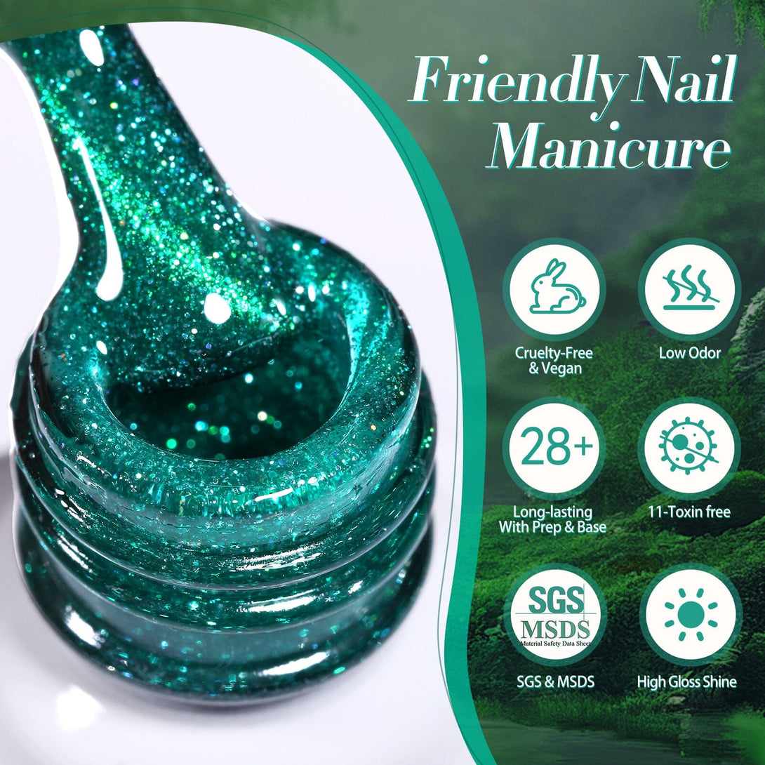 Green Reflective Cat Magnetic Gel Polish 15ml Gel Nail Polish BORN PRETTY 