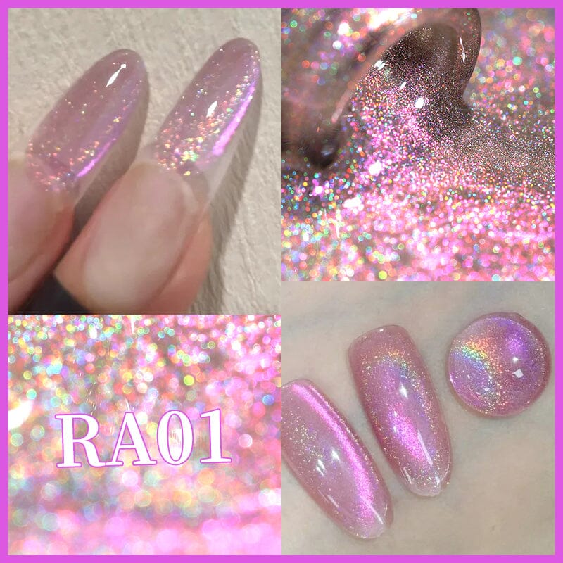 Rainbow Auroras Cat Magnetic Gel RA01 10ml Gel Nail Polish BORN PRETTY 