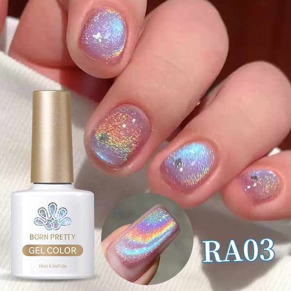 Rainbow Auroras Cat Magnetic Gel RA03 10ml Gel Nail Polish BORN PRETTY 