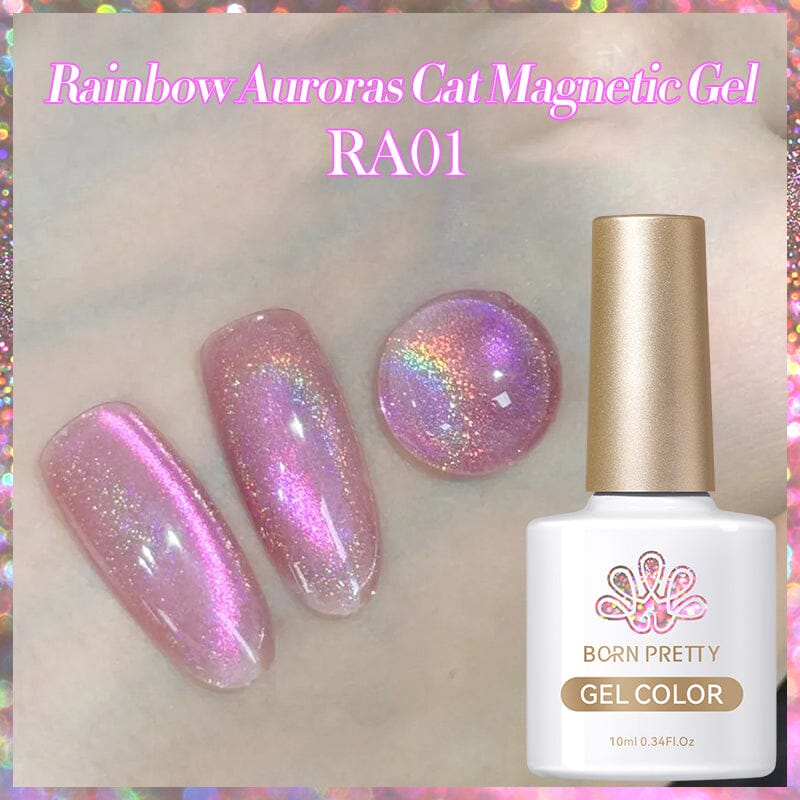 Rainbow Auroras Cat Magnetic Gel 10ml Gel Nail Polish BORN PRETTY RA01 