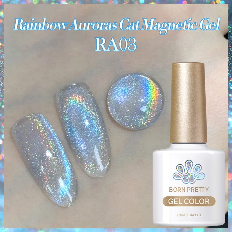 Rainbow Auroras Cat Magnetic Gel 10ml Gel Nail Polish BORN PRETTY RA03 