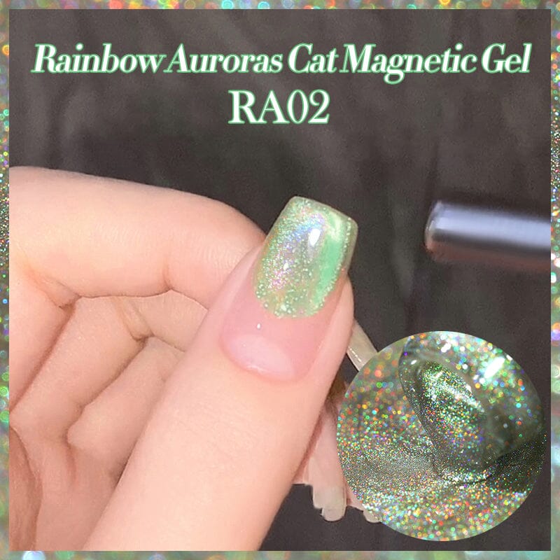 Rainbow Auroras Cat Magnetic Gel RA02 10ml Gel Nail Polish BORN PRETTY 