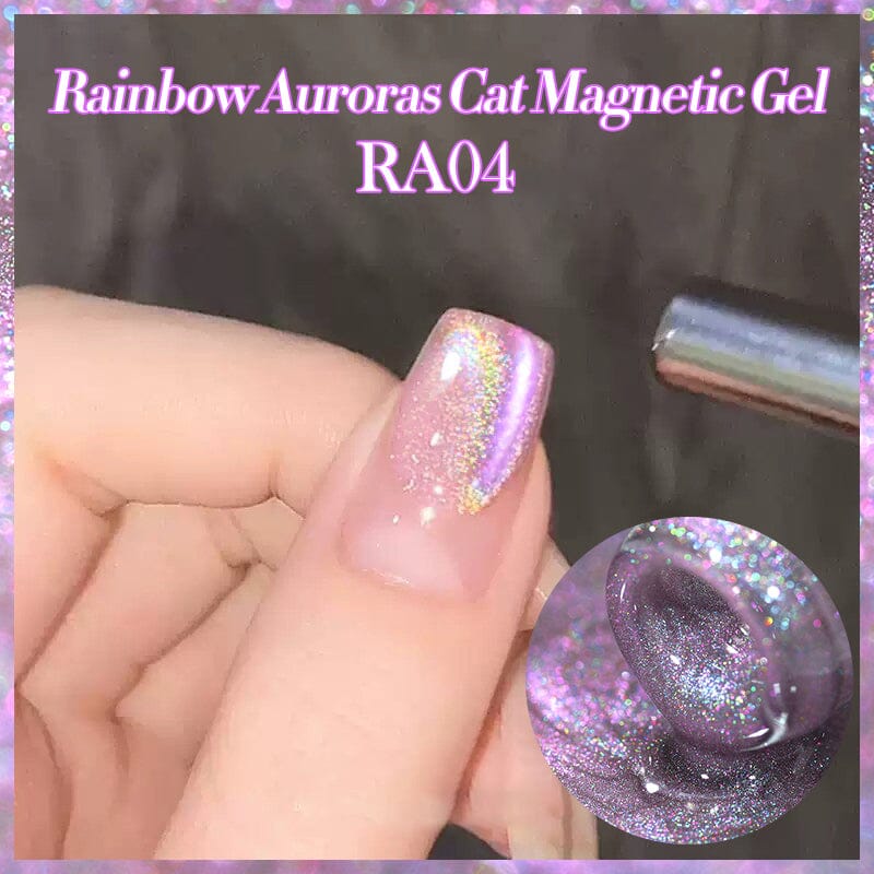 Rainbow Auroras Cat Magnetic Gel RA04 10ml Gel Nail Polish BORN PRETTY 