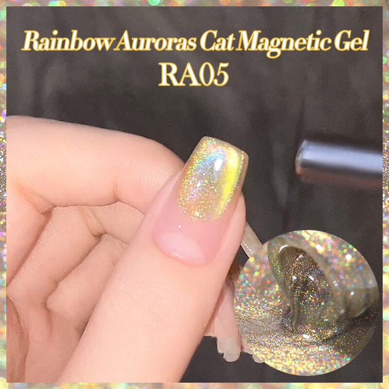 Rainbow Auroras Cat Magnetic Gel RA05 10ml Gel Nail Polish BORN PRETTY 