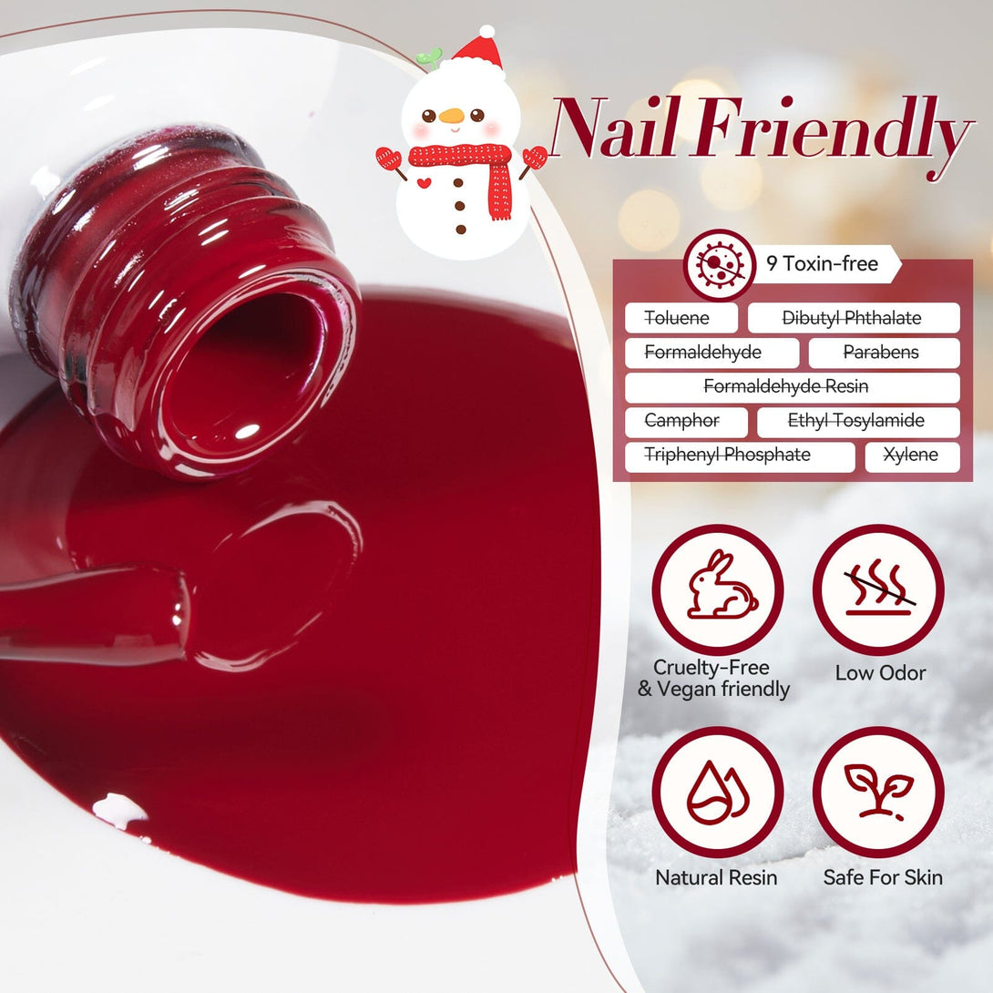 6 Colors Christmas Holiday Cheer Series Gel Polish Set 7ml Gel Nail Polish BORN PRETTY 